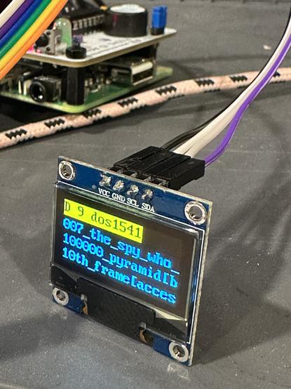 Little OLED display connected to this Pi1541 floppy drive emulator is working.