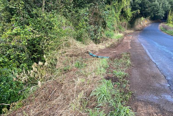 Gleniffer Road shoulder, sand bags