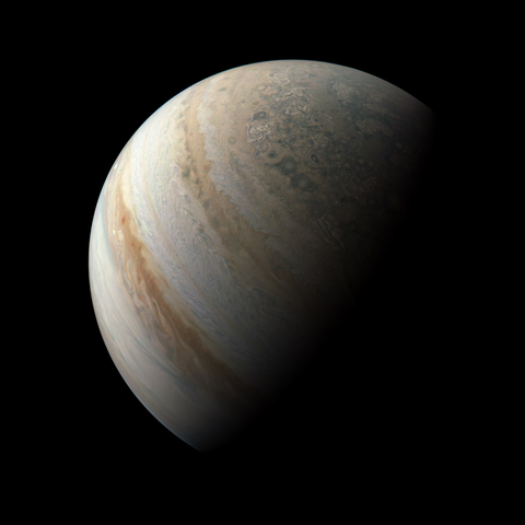 Gibbous view of Jupiter