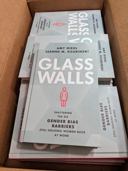 Copies of GLASS WALLS book in a box