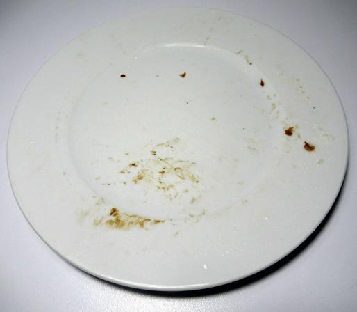 Leerer Teller nach dem Essen.