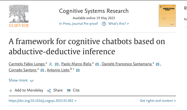 paper on cognitive systems research
