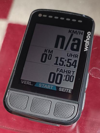 Fahrrad-Computer Wahoo Elemnt Bolt Anzeige der Fahrt-Informationen