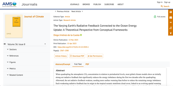 Screenshot of the paper abstract