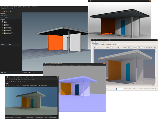 open source render engines inside #FreeCAD #Fcad