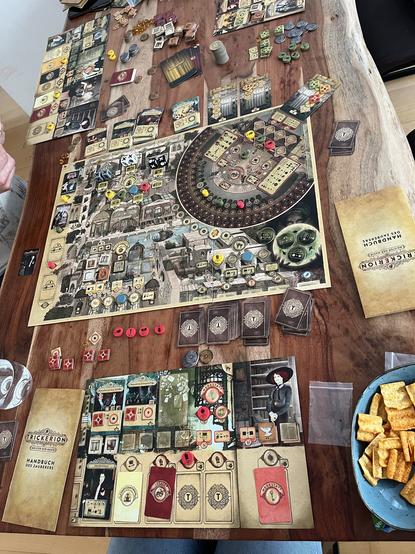 Ein Brettspiel mit vielen Teilen