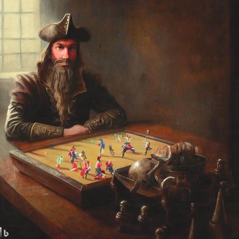 Teenage Cervantes de León first introduces the ancient game of Wizard and Unicorn Football (Circa 1586)