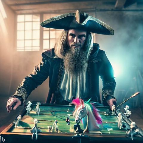 Cervantes de León re-introduces the ancient game of Wizard and Unicorn Football (Circa 1591)