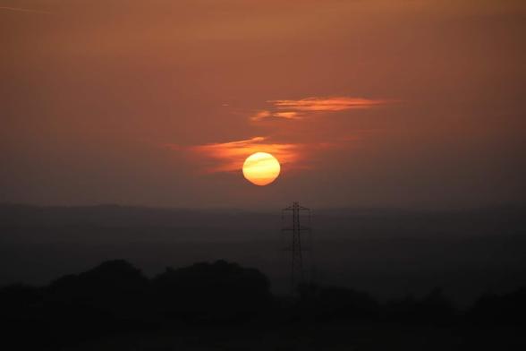 The sunset seen from my back door this evening.