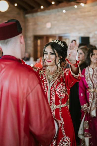 Moroccan couple at Henna celebration.