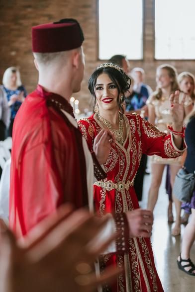 Moroccan couple at Henna celebration.