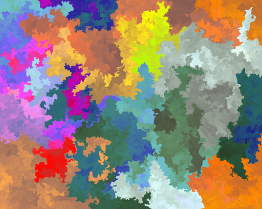 an abstract splurge of colours
