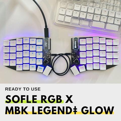 Picture of entire keyboard with RGB lights on