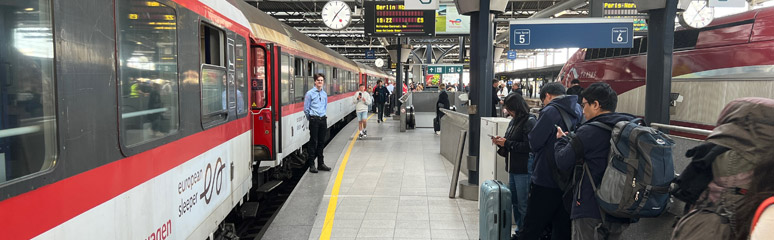 Inaugural European Sleeper train at Brussels Midi