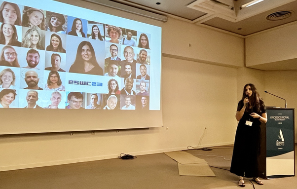 Catia Pesquita at the ESWC 2023 closing session