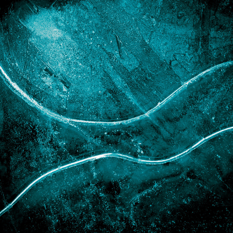 Green ice abstract