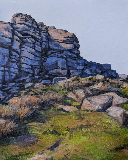 Oil painting for a tor in summer