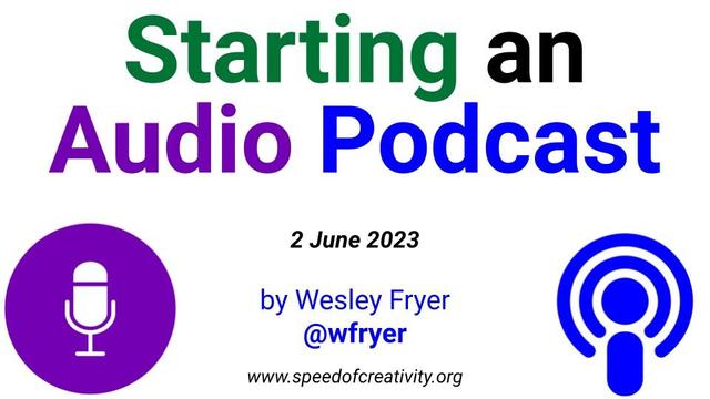 Thumbnail for starting an audio podcast