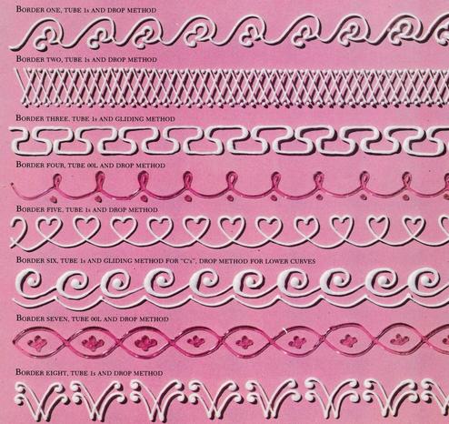 Geometric patterns created from thin icing