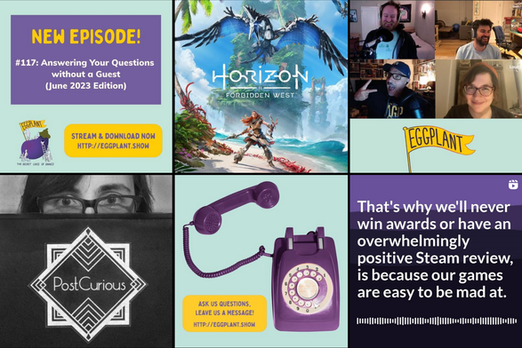 A grid of instagram photos, some announcing new episodes, and some with pictures of video game covers