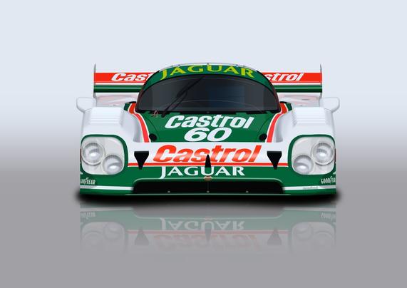 The winning car of the 1988 24 hours of Daytona. The #Jaguar XJR-9 