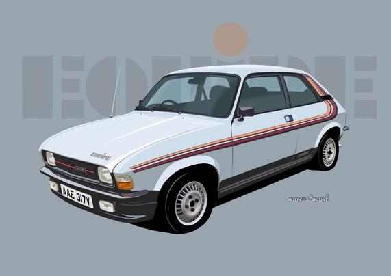 Drawing of an Austin Allegro Equipe