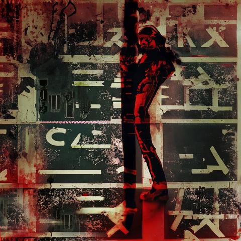 dirty grungy disintegrated computer art collage