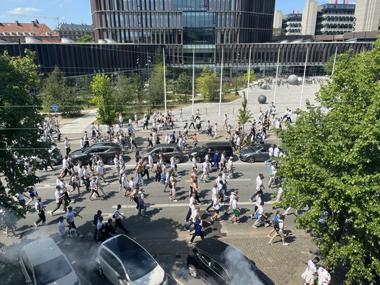 FCK fans på Blegdamsvej