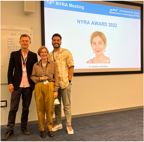 The 14th Network of Young Researchers in Andrology award was awarded to Sandra Laurentino