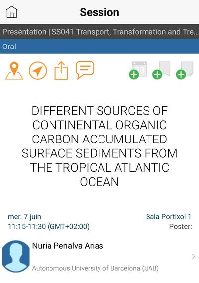 Title of Nuria Penalva Arias's oral presentation
Screenshot taken from the ASLO 2023 ASM application