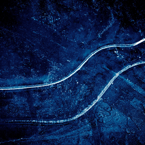 Blue ice abstract