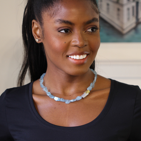Aquamarine necklace at DesignYard