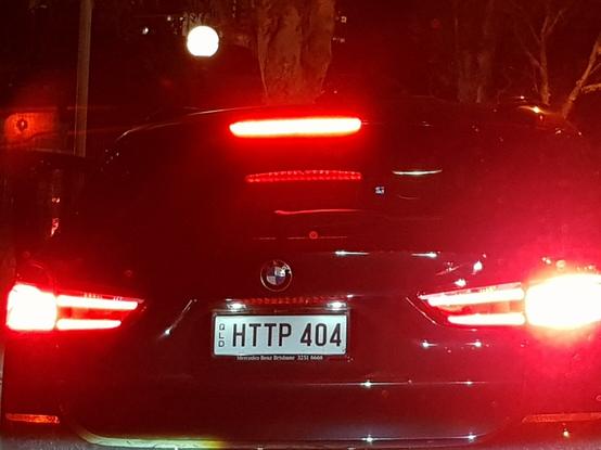 Registration plate on large 4WD: HTTP 404