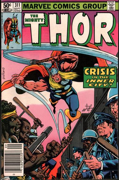 Thor #311 1981, cover artist Keith Pollard.