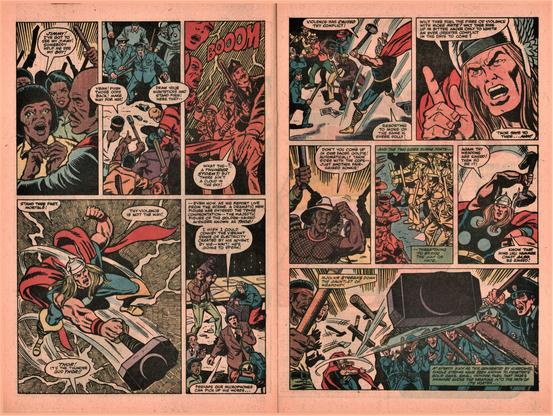 Pages from Thor #311 1981, layouts by Keith Pollard finished by Gene Day.