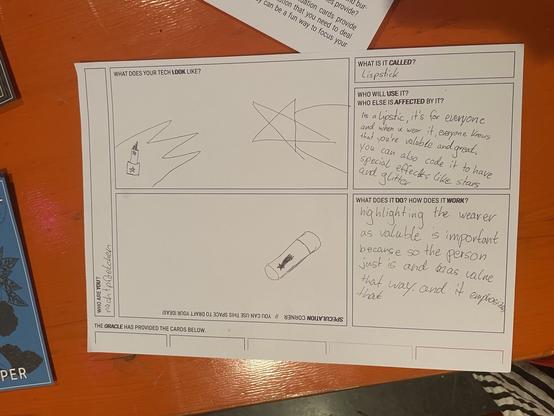Proposal and draft of the lispstick