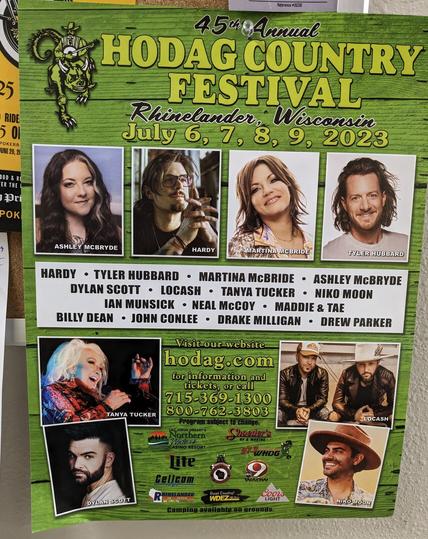 Flier for Hodag County Festival
