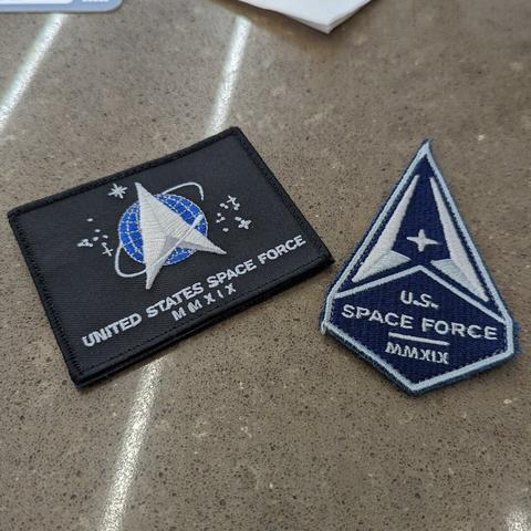New Space Force patches.