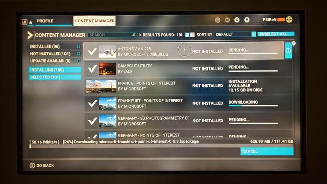 Microsoft Flight Simulator (40th Anniversary Edition): Content Manager