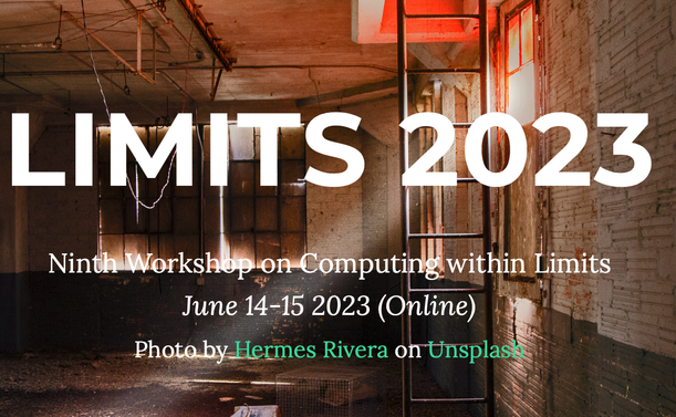 screen shot from Limits within Computing 2023 splash page.