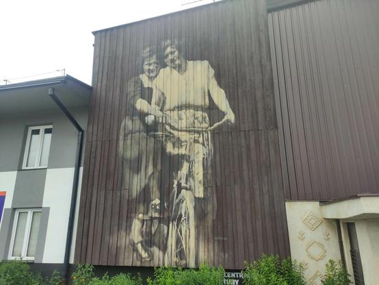 Artwork by Arkadiusz Andrejkow in Hajnówka, Poland