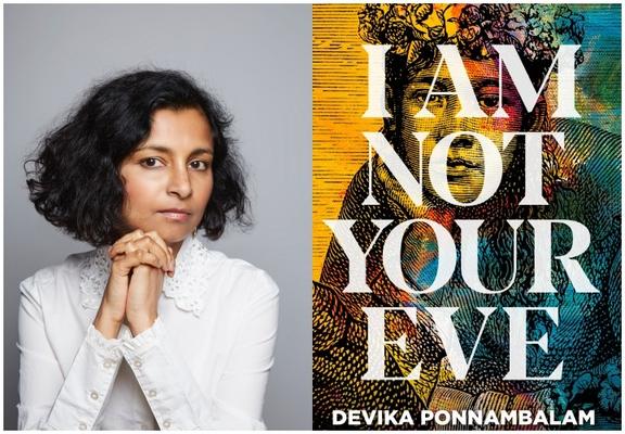 author Devika Ponnambalam with her debut novel, Walter Scott Prize shortlisted I AM NOT YOUR EVE