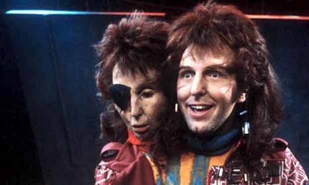 Mark Wing-Davey as Zaphod Beeblebrox in the BBC's 1981 adaptation of Douglas Adams' "The Hitchhiker's Guide to the Galaxy"