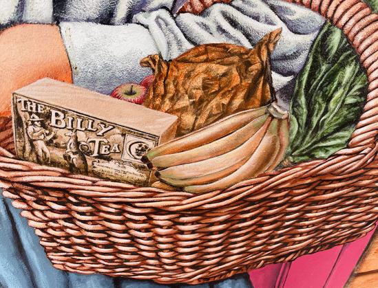 Shopping basket, Urunga mural