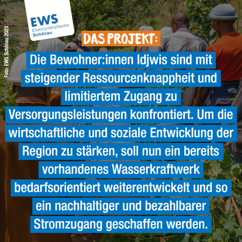 Das Projekt: Die Bewohner:innen Idjwis sind mit steigender Ressourcenknappheit und limitiertem Zugang zu Versorgungsleistungen konfrontiert. Um die wirtschaftliche und soziale Entwicklung der Region zu stärken, soll nun ein bereits vorhandenes Wasserkraftwerk bedarfsorientiert weiterentwickelt und so ein nachhaltiger und bezahlbarer Stromzugang geschaffen werden.