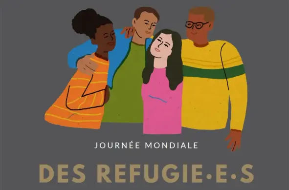 Affiche de la journée mondiale des réfugié.e.es