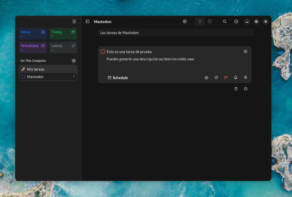 Captura de pantalla de Planify, una aplicación para agregar tareas.