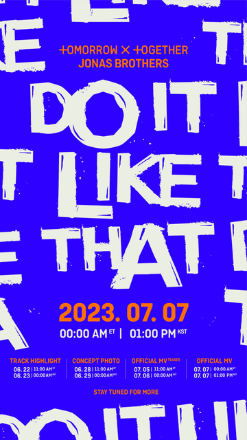 Promo Poster for Do It Like That - TomorrowXTogether and Jonas Brothers