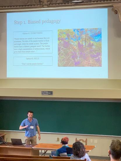 Scott introducing "biased pedagogy".