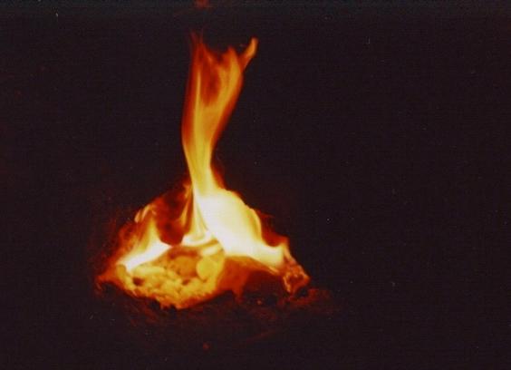 Natural gas, emanating from fissures in the mountain, has burned continuously for millennia.